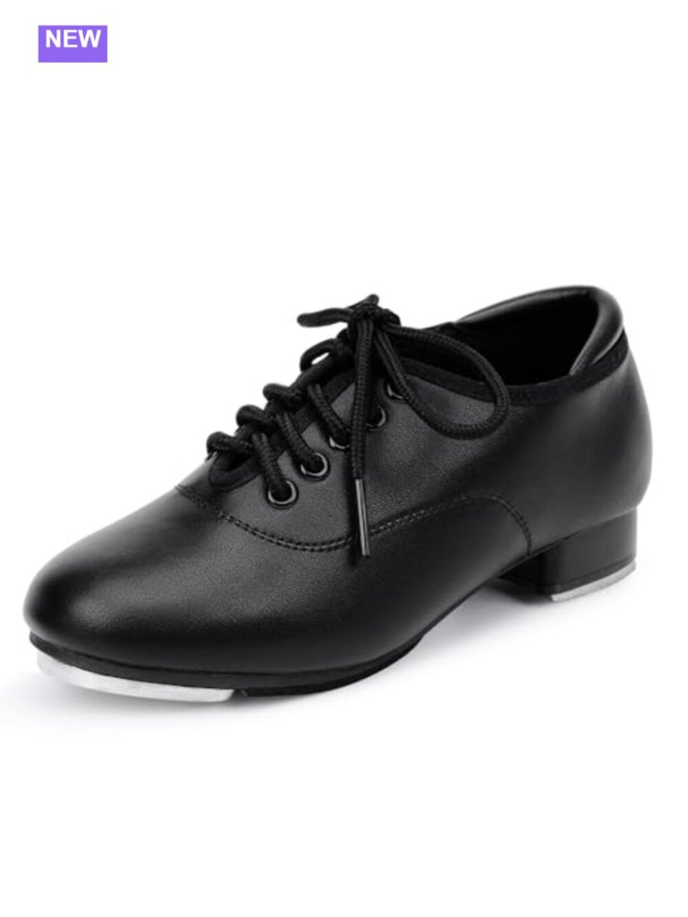 Kids Lace-Up Tap Dance Shoes PU Oxfords Padded Comfort Dancewear